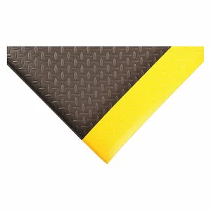 NOTRAX 9CEN3 Antifatigue Mat, Diamond Plate, 2 Ft X 3 Ft, 1/2 Inch Thick, Black | CT4FDY