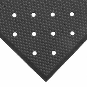 NOTRAX T17P0032BL Antifatigue Mat, 24 Inch X 3 Ft, 5/8 Inch ThickPebble, Black, Nitrile Rubber | CT4FJX 38N630