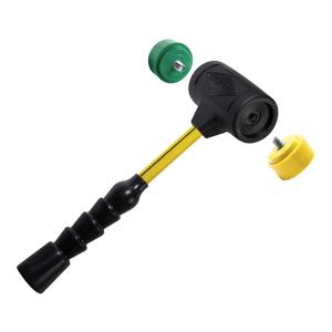 NUPLA 04003 Hammer, Schnellwechsel, 1 Pfund. Gewicht, grün/gelbe Spitzen | CJ4LGT
