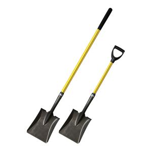 NUPLA 72075 Shovel, #2 Square Point, Heavy Gauge Blade, 48 Inch Handle | CJ4LTY