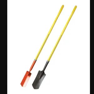 NUPLA 72311 Trenching Shovel, 4 x 12 Inch V-Blade, 48 Inch Handle, Orange | CJ4LUQ