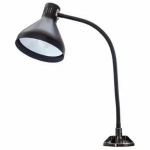 O.C. WHITE COMPANY HDT-22GN-MB Task Light, LED, Gooseneck, 22 Inch Arm Reach, 810 lm Max BRightness, 5000K, 8.5 W | CT4HQE 801CL2