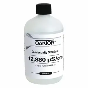 OAKTON WD-00606-10 Calibration Solution, Electric Conductivity, 12.88 mS/cm, 1 pt Bottle | CT4HET 8ACJ2