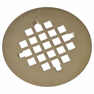 OATEY 42137 Shower Strainer, 4 1/4 Inch Pipe Dia, Stainless Steel, Polished Bronze, Snap Inch Size | CT4HMH 39AT70