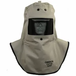 OBERON CAT4-C Cat4 Arcflash Hood, Hard Cap, 4 PPE CAT, 41 cal/sq cm ATPV, Cotton, Std, Khaki | CT4HPG 151F17