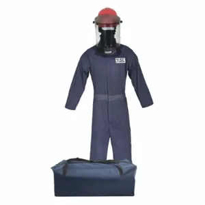 OBERON TCG2P-CKE-NB-L Arc Flash Suit Kit, L Size, Navy Blue, 12 cal/sq cm, 2 HRC | CF2PZK 53PX57