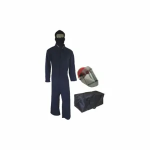 OBERON TCG2P-CKE-NB-S Arc Flash Suit Kit, S Size, Navy Blue, 12 cal/sq cm, 2 HRC | CF2PYZ 53PX59