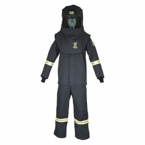 OBERON TCG3B-S Arc Flash Suit Kit, Größe S, Anthrazit, 25 cal/cm², 3 HRC | CF2PZC 53PX35
