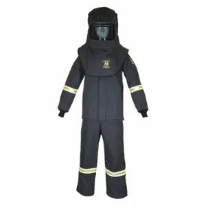 OBERON TCG4B-3XL Arc Flash Suit Kit, 3XL Size, Charcoal Gray, 43 cal/sq cm, 4 HRC | CF2QAC 53PX38