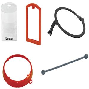 OIL SAFE 207106 Color Coded Drum Label Kit, Orange | CD9UZF