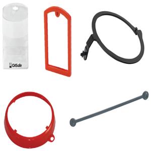 OIL SAFE 207108 Color Coded Drum Label Kit, Red | CD9UZH