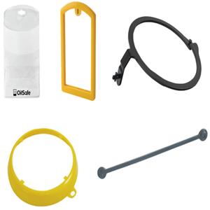 OIL SAFE 207109 Color Coded Drum Label Kit, Yellow | CD9UZJ
