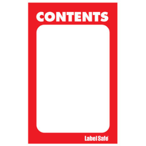 OIL SAFE 282101 Content Label, Adhesive, 2 Inch x 3.5 Inch Size, Black | CD9VCY