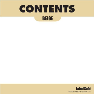 OIL SAFE 282300 Content Label, Adhesive, 3.25 Inch x 3.25 Inch Size, Beige | AG7KUR