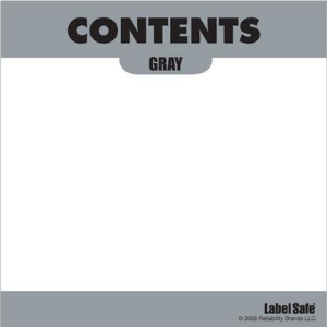 OIL SAFE 282304 Content Label, Adhesive, 3.25 Inch x 3.25 Inch Size, Gray | AG7KUW