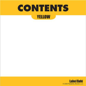 OIL SAFE 282309 Inhaltsetikett, selbstklebend, 3.25 Zoll x 3.25 Zoll Größe, gelb | AG7KVB