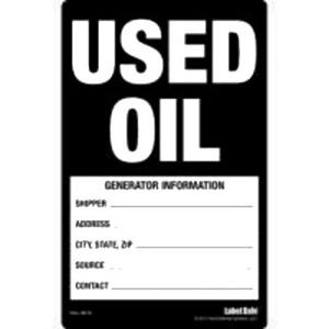 OIL SAFE 289105 Etikett, Altöl, selbstklebend, 5 Zoll x 8 Zoll Größe | CD9VEJ
