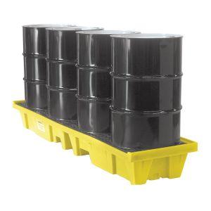 OIL SAFE 450614-IL Spill Pallet, Low Profile, In Line, 98.25 x 25.25 x 12 Inch Size, 4 Drum | CD9VQC