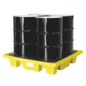 OIL SAFE 450614-LP Auffangpalette, niedriges Profil, quadratisch, 54 x 54 x 12 Zoll Größe, 4 Fässer | CD9VQD