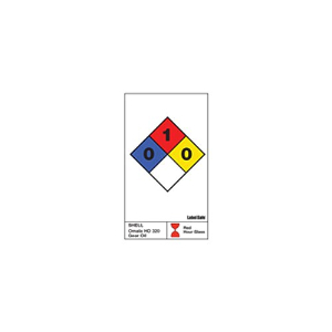 OIL SAFE PW30001 NFPA-Etikett, 2 Zoll x 3.5 Zoll Größe, wasserbeständiges Papier | CD9VFM