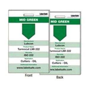 OIL SAFE ZP22106 Custom ID Label, 2.2 Inch x 3.4 Inch Size, Plastic Card, Double Sided | CD9VFQ