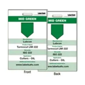 OIL SAFE ZP22106 Custom ID Label, 2.2 Inch x 3.4 Inch Size, Plastic Card, Double Sided | CD9VFQ