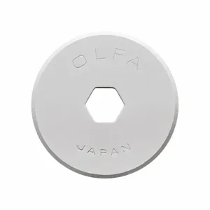 OLFA RB18-2 Rotary Cutter Blade, Straight, 18 mm Blade Dia, Stainless Steel, 0.3 mm Blade Thickness | CT4MFP 2CJV3