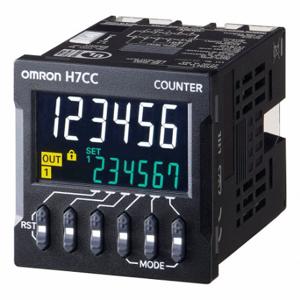 OMRON H7CC-A Digitaler Zähler/Drehzahlmesser, 6 Ziffern, 100 bis 240 V, Frontplattentaste, voreingestellter Zähler, LCD | CT4MRR 803VL0
