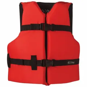 ONYX 103000-100-002-12 Life Jacket, Foam, Nylon, 15 1/2 lb Buoyancy, Belt/Buckle, Youth, Red | CT4QDH 794JZ6