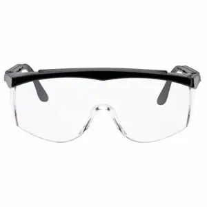 OPTICAM FGLS Safety Glasses, Wraparound Frame, Half-Frame, Black, Black, M Eyewear Size, Unisex | CT4QEV 40L989