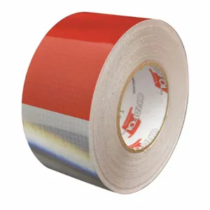 ORALITE 18991 Reflective Tape, 4 Inch Width, 150 Feet Length, Rail, Roll | CE9QJX 53TX95