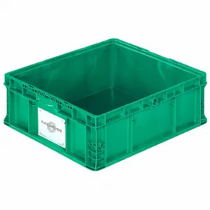 ORBIS NSO2422-9 GREEN Straight Wall Container, 15.7 gal, 24 Inch x 22 1/2 Inch x 8 3/4 Inch, Stackable | CT4QFT 8XA63