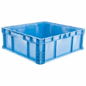 ORBIS NSO2422-9 Royal Blue Straight Wall Container, 15.7 gal, 24 Inch x 22 1/2 Inch x 8 3/4 Inch, Stackable, Blue | CV4QPQ 8W179