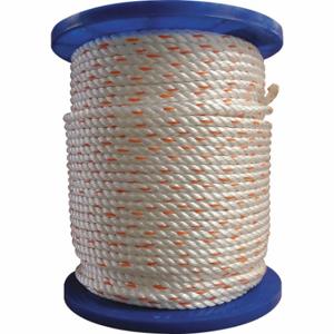 ORION 570120-W1O-00600-05462 Rope, 3/8 Inch Rope Dia, White/Orange Tracer, 600 ft Rope Length | CT4QKX 54JK51