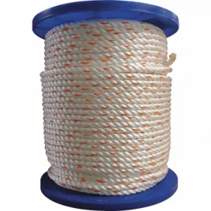 ORION 570200-W1O-00600-05468 Rope, 5/8 Inch Rope Dia, White/Orange Tracer, 600 ft Rope Length | CT4QKV 54JK53