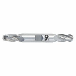 OSG 444-1250-BN11 Ball End Mill, 4 Flutes, 1/8 Inch Milling Dia, 3 Inch Overall Length | CT4TMC 54LJ67