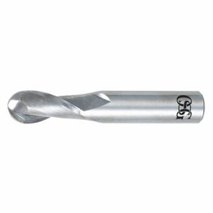 OSG 452-1250-BN Ball End Mill, 2 Flutes, 1/8 Inch Milling Dia, 1.5 Inch Overall Length | CT4RCV 35CW80