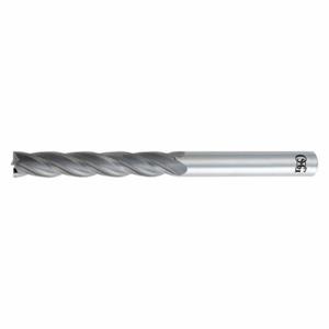 OSG 484-100008 Square End Mill, Center Cutting, 4 Flutes, 1 Inch Milling Dia, 6 Inch Overall Length | CT6WGJ 54LD88