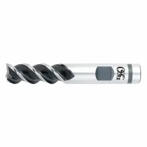 OSG 6600500 Square End Mill, 3 Flutes, Bright Finish, 3/8 Inch Milling Dia, 3/4 Inch Cut | CT6QHK 35DC54