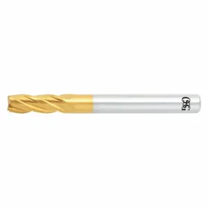 OSG 6777805 Square End Mill, 4 Flutes, Tin Finish, 5/32 Inch Milling Dia, 7/16 Inch Cut | CT6QMV 35DA79