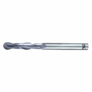 OSG 71101216 Ball End Mill, 2 Flutes, 12 mm Milling Dia, 30 mm Length Of Cut, 75 mm Overall Length | CT4REW 35CD90