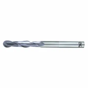 OSG 71101216 Ball End Mill, 2 Flutes, 12 mm Milling Dia, 30 mm Length Of Cut, 75 mm Overall Length | CT4REW 35CD90