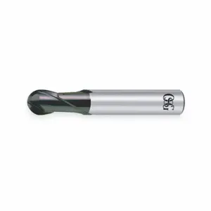 OSG 91100811 Ball End Mill, 2 Flutes, 8 mm Milling Dia, 12 mm Length Of Cut, 55 mm Overall Length | CT4RXM 2WDP1