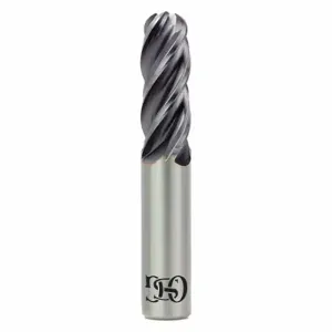 OSG VG441-5000-BN Ball End Mill, 4 Flutes, 1/2 Inch Milling Dia, 1 Inch Length Of Cut, 3 Inch Overall Length | CT4TJZ 35CJ06