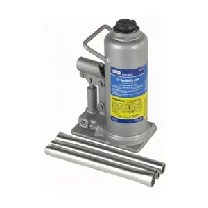 OTC TOOLS 9312 Hydraulic Bottle Jack, Size 6-9/16 x 4-3/16 Inch, Lift Capacity 12 Tons | CD6WJE