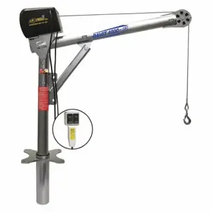 OZ LIFTING PRODUCTS OZ1000DAV-ACW-SP13 Davit Crane Kit, 1000 Lb Capacity, 27.5 Inch To 42 Inch Reach, Silver, Zinc Plated | CT7BMF 302J61