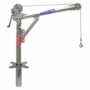 OZ LIFTING PRODUCTS OZ1000DAV-SP10 Davit Crane Kit, 1000 Lb Capacity, 27.5 Inch To 42 Inch Reach, Silver, Zinc Plated | CT7BMG 302J59