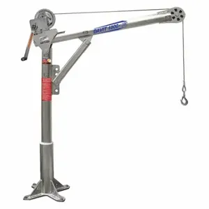 OZ LIFTING PRODUCTS OZ1000DAV-SP11 Davit Crane Kit, 1000 Lb Capacity, 27.5 Inch To 42 Inch Reach, Silver, Zinc Plated | CT7BME 302J60