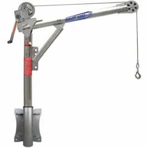 OZ LIFTING PRODUCTS OZ1000DAV-SP12 Davit Crane Kit, 1000 Lb Capacity, 27.5 Inch To 42 Inch Reach, Silver, Zinc Plated | CT7BMH 321H27