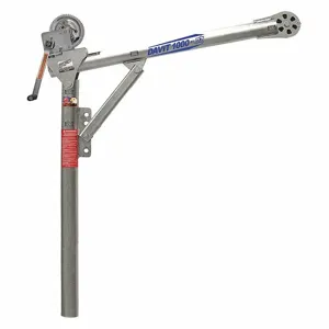 OZ LIFTING PRODUCTS OZ1000DAV Davit Crane, 1000 Lb Capacity, 27.5 Inch To 42 Inch Reach, Silver | CT7BMV 48RD48